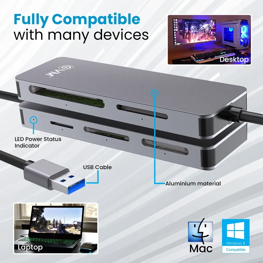 EVM All In One Card Reader USB 3.0 view 3